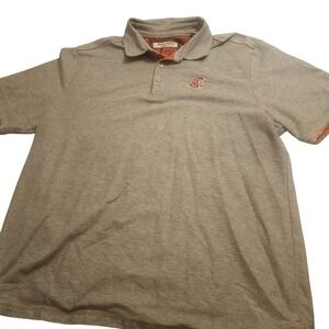 Washington State Cougars Shirt Mens XL Gray NCAA Football Polo Tommy Bahama